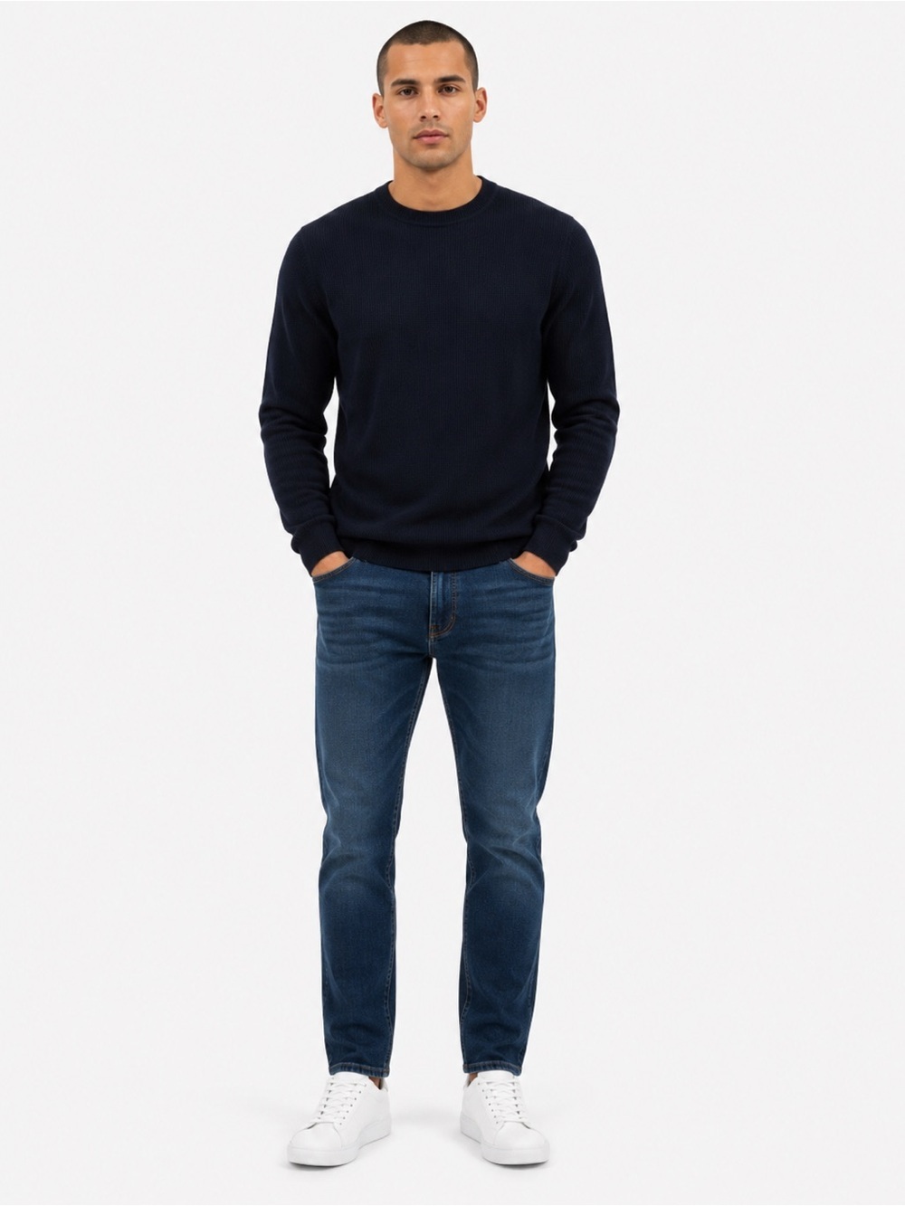 Black men’s sweater XL Long Sleeve Merino
Wool Crewneck Pullover sweater